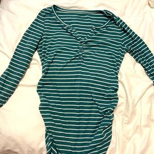 Motherhood Maternity long sleeve striped shirt - small